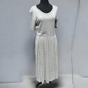 Casual Short-Sleeve Midi Dress